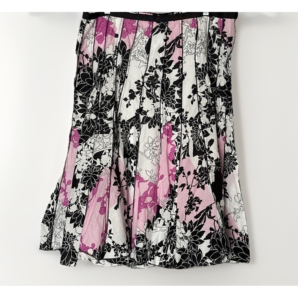 Focus Lifestyle Women's Skirt 16W Multicolor Abstract‎ Pleated Flare Lined